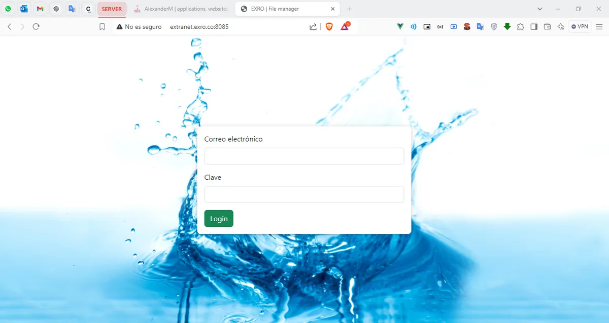 Captura de EXRO | File Manager, proyecto en la trayectoria de John Martinez